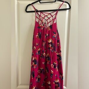 Floral pink dress